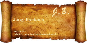 Jung Barbara névjegykártya